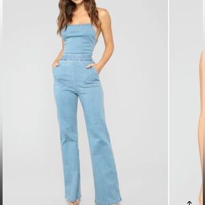 Fashion Nova Light Blue Denim Outfit